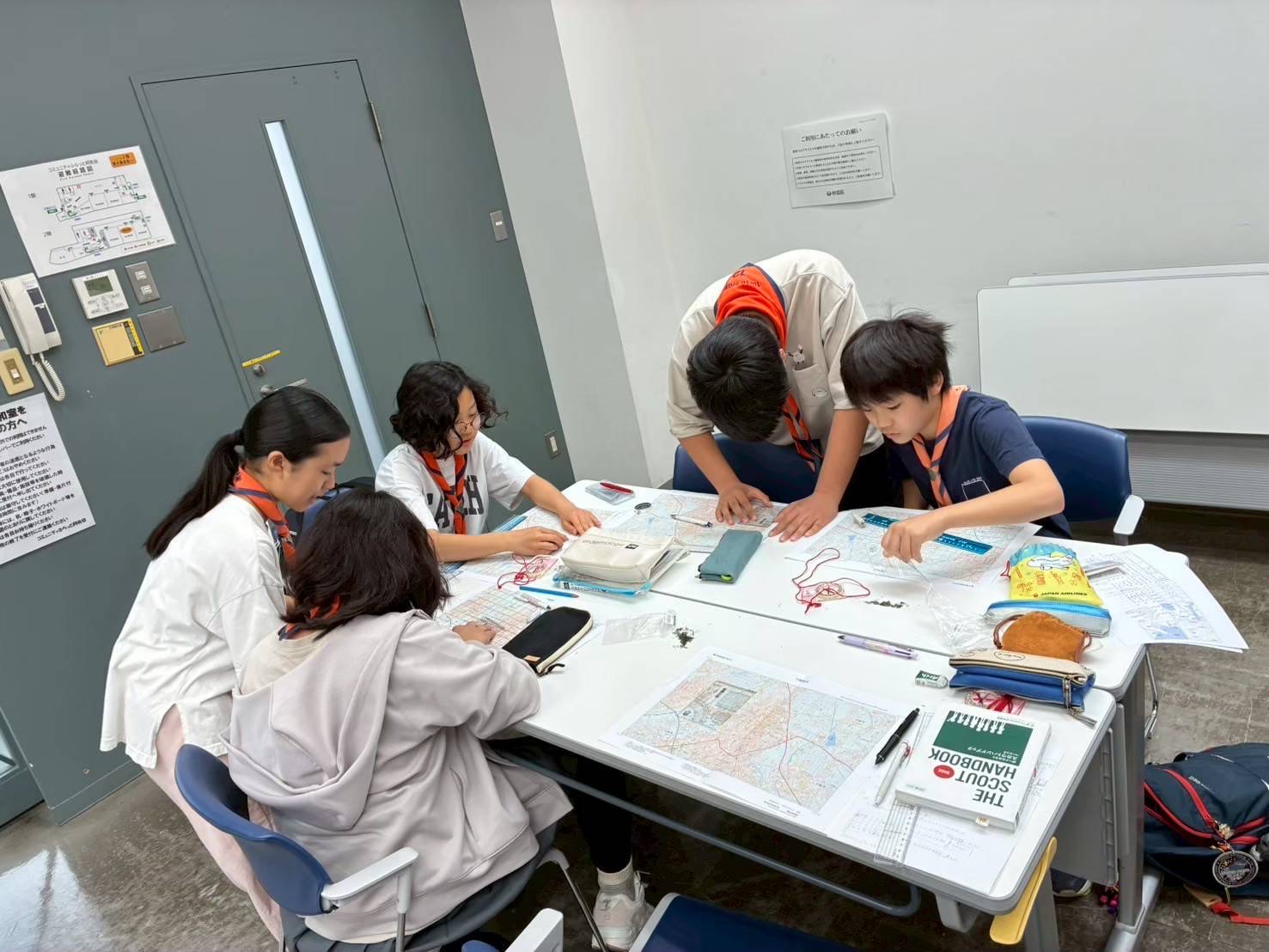 班集会での読図の様子